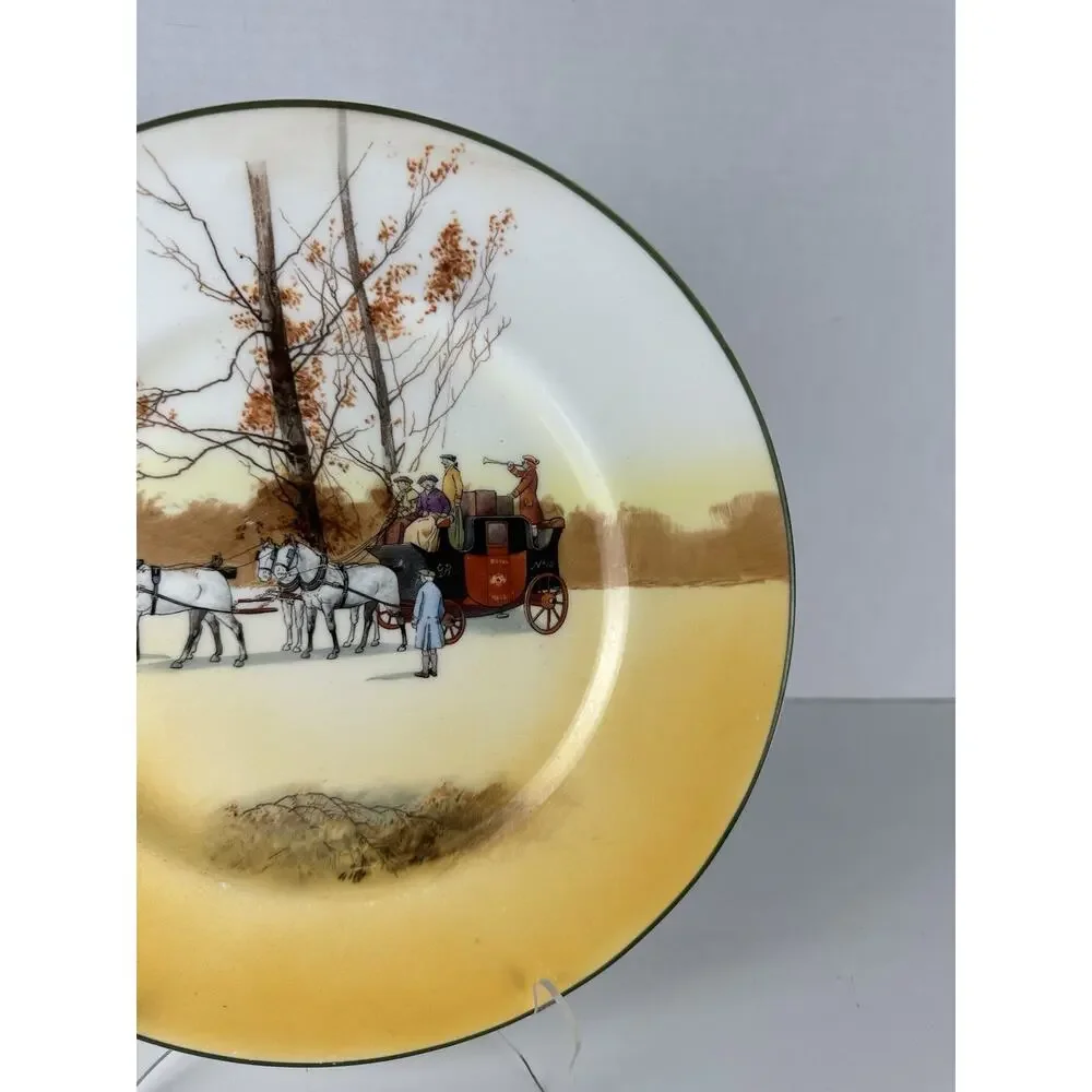 Royal Doulton Old Series Ware Coaching Days Cabinet Plate England 10”